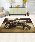 36x24 Inch Soft Non Slip Floor Mat With Comfy Old Tractor Photo Farm Design For Living Room And Office, Machine Washable