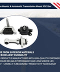 Engine Mounts And Automatic Transmission Mounts Three Piece Set For Hyundai Elantra 2021 2022 2023 2.0L Includes Trans Mount Bracket Side Mount And Torque Arm Built To Last Rock Solid silver mounts