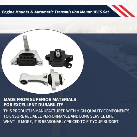 Engine Mounts And Automatic Transmission Mounts Three Piece Set For Hyundai Elantra 2021 2022 2023 2.0L Includes Trans Mount Bracket Side Mount And Torque Arm Built To Last Rock Solid silver mounts