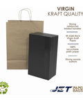 Kraft Paper Bags With Twisted Handles 12.5 By 6.5 By 15.5 Inch Brown Bulk Pack Of 300 For Small Business Merchandise Wedding Party Favors