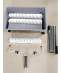 Top Shelf 18 Inch Paint Roller Kit For Walls Ceilings Concrete And Decks With Non Shedding Microfiber Sleeve tools on surface.