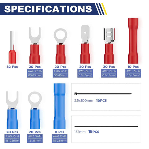 Specifications of All In One Wire Stripper Kit With Automatic Self Adjusting Stripping And Crimping Tool For AWG 24 To 10 Cables
