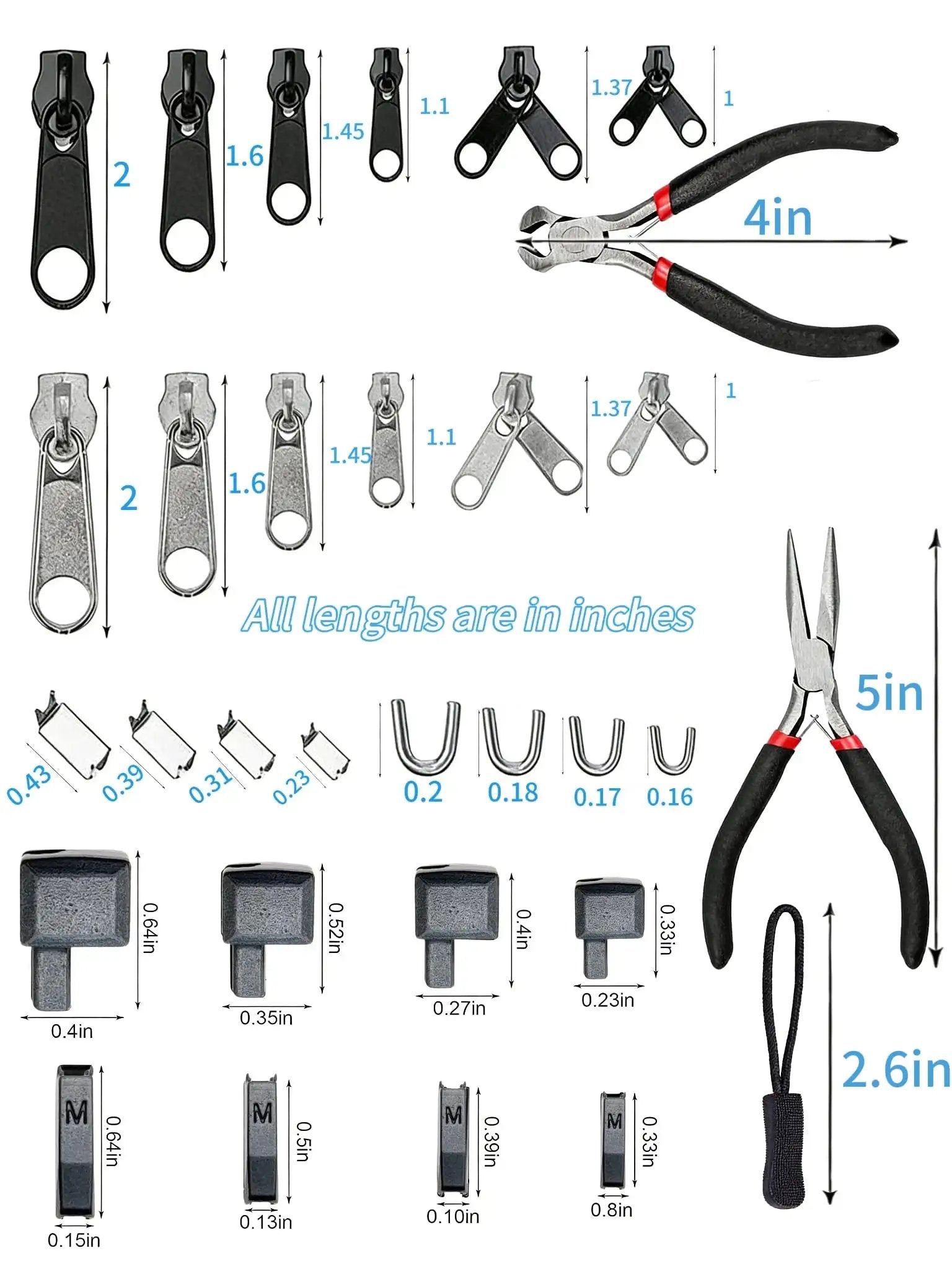 All-In-One 368-Piece Zipper Repair Kit For Fast Fixes ✓