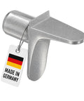Heavy Duty Cabinet Shelf Support Pegs Tough As Nails Rustproof Steel Pin Hardware With Grippy Anti Slip Inserts For Rock Solid Cabinet And Furniture Setup 20 Piece Set with tag made in Germany.