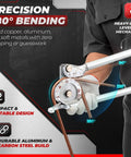 Top Rated Flexzion 1/2 Inch Outer Diameter Tubing Bender Tool For Precise Copper Pipe Bending With Easy To Read Angle Markers for 180 degree bends