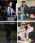 Insulated Lunch Backpack With Leakproof Cooler Compartment For Office Travel And College in various settings and activities.