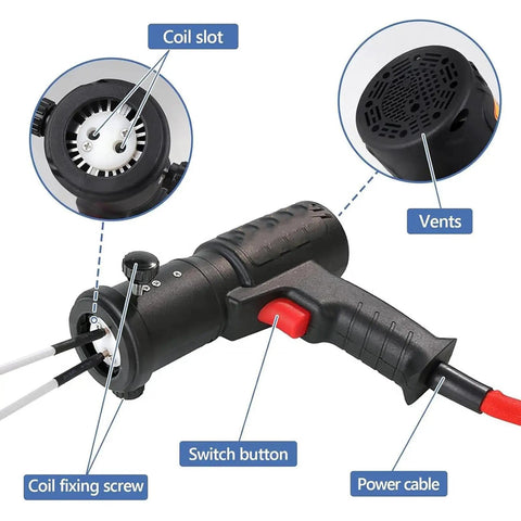 Close-up of Portable 1500W Electromagnetic Induction Heater For No Sweat Nut Bolt Bearing Removal flameless tool showing controls.