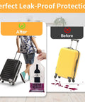 Travel Wine Bags 3 Pack Reusable Bottle Sleeves With Triple Leakproof Protection And Shock Absorbing Bubble Padding shown in use.