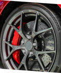 Close-up of wheel showcasing Heavy Duty ATV Flange Bolts And Nuts For Secure Wheel Attachment And Go Kart Compatibility