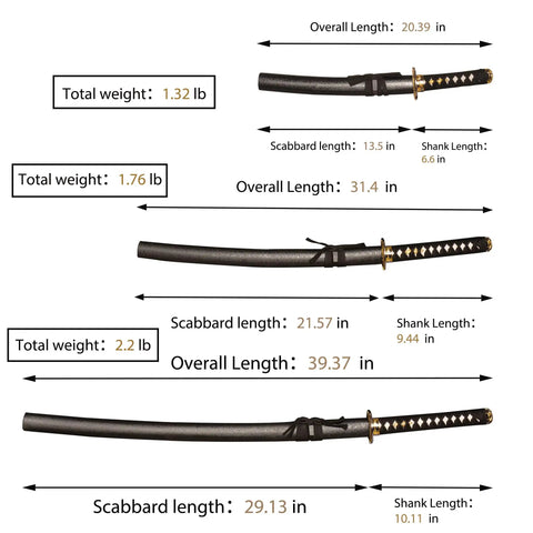 Three Piece Iaido Katana Display Set With Bamboo Leaf Hilt And Gold Accents Dope Silk Wrapped Grips Premium 1045 Carbon Steel Blades