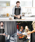 Men wearing 2 Pack Waterproof Rubber Vinyl Aprons For Men Heavy Duty Kitchen And Grilling Aprons Extra Long 40 Inch Bib Aprons