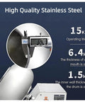 Knockout Tabletop Candy Coater With Silky Sugar Glazing And Quick Blower System For Sweet Small Batch Sweets thickness measurements of stainless steel drum.