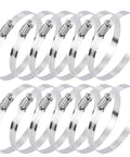 Selizo 12-pack stainless steel hose clamps, 4 in (91–114mm), worm-gear clamps for automotive and plumbing