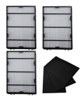 3 Pack Air Filter Replacement And Carbon Filter Set For HAPF600 Series Air Cleaners HAP615 HAP625 HAP650 HAPF600D U2