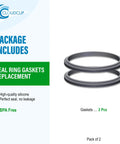 Gasket Replacement Seal Ring Set For 600W And 900W Blenders displayed with BPA free features on package