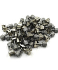 25 Pack Tool Free Hand Twist Rack Screws And 19 Inch Square Hole Cage Nuts Kit, silver steel screws for server racks.