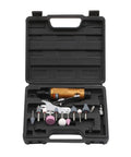 No-Nonsense Heavy-Duty Mini Air Die Grinder Kit in case, includes 25000 RPM polisher, collets and grinding stones.