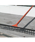 All Steel Straight Rake 18 Inch Heavy Duty Yard Tool For Grading And Leveling on wooden surface