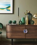 Cosmic Violet Fluid Art Cabinet Pulls 2 Pack With Gold Semicircle Drawer Handles on modern wooden cabinet