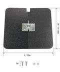 Universal Garage Shield Anti Theft Lock For Overhead Doors Easy Install Security Shield with dimensions and hardware shown.