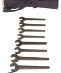 9 Piece 15 Degree Angle Check Nut Wrench Set, 10mm Through 19mm, in Kit Bag, Industrial Black Finish, Durable Steel Tools