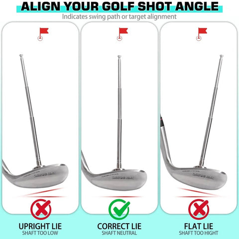 7 Length Adjustable Golf Alignment Rods Magnetic Alignment Stick For Irons And Wedges Lie Angle Tool
