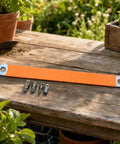 Premium Heavy Duty Offset Extension Wrench Rock Solid High Carbon Steel Construction with interchangeable socket adapters on wood.