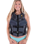 Front view of Women's Elite Life Jacket With Level 70 Buoyancy For Boating, Paddleboarding, Kayaking, And Swimming, Medium Size.