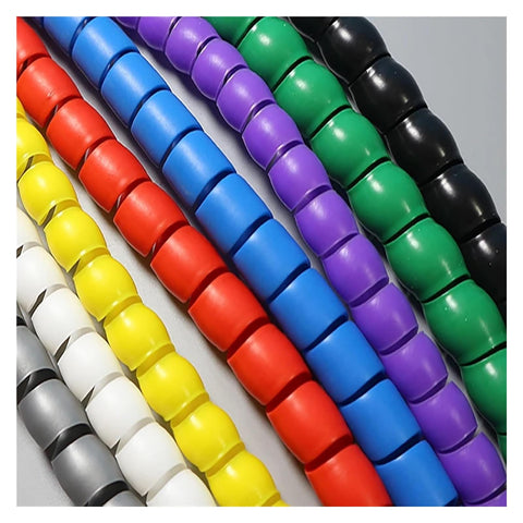 Colorful variations of Spiral Cable Sleeve Wrap 2 Meter Dope Flame Retardant Wire Protector Tube for Wires and Cables, flexible design.