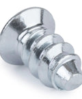 Heavy Duty Zinc Plated Euro Screws Replacement For Furniture Assembly M5 X 10mm Countersunk FX Bolt shown from angled view.