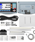 Two Axis DRO Kit With Digital Readout For CNC Milling Machines And Metal Lathes 350mm And 700mm Linear Scales in package