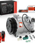 Smooth Ride High Output AC Compressor With Clutch And Six Groove Pulley For Jeep Compass Patriot 2009 To 2017 2.0L 2.4L with installation tools.