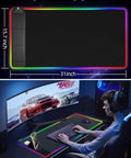 Oversized Mouse Pad With Built In Phone Holder RGB Desk Mat Featuring 15W Wireless Fast Charging Waterproof Non Slip Surface Built For Office Home And Gaming Setups