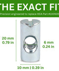 Top Shelf Cross Dowel And Barrel Nut Sleeve Set Perfect Match For Furniture Assembly M6 Hardware 20mm zinc plated connector