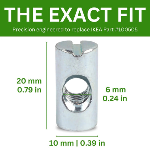 Top Shelf Cross Dowel And Barrel Nut Sleeve Set Perfect Match For Furniture Assembly M6 Hardware 20mm zinc plated connector