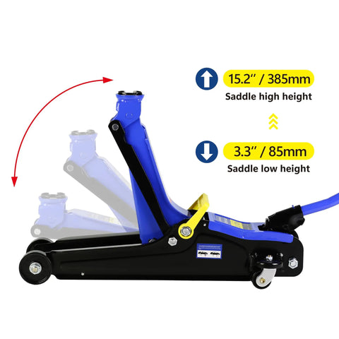 2 Ton Floor Jack Kit With Jack Stands And Tire Repair Tools For Garages And Shops Portable Heavy Duty Steel Pro Grade Lifts Cars Trucks SUVs From 3.3 To 15.2 Inches Ideal For DIY Auto Repair