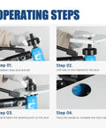 Operating steps for Hydraulic Knockout Hole Punch Driver Kit With Eight Ton Power, Six Dies From Half Inch To Two Inch