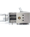 Heavy Duty Quick Change Tool Post Holder For Metal Lathe And Mini Lathe Workbench With 90mm Stroke, precision cast iron build, side view.
