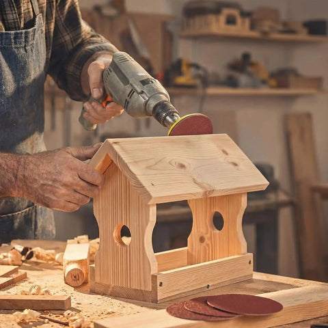 Craftsman using Pro Grade 320 Piece 3 Inch Sanding Discs Kit With 16 Grits Hook And Loop Backer Plates And Soft Foam Pad on wood project