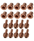 20 Piece Plasma Cutter Tips And Electrodes Set For 375 Xtreme Spectrum Torches ICE-25C ICE-27C ICE-27T