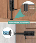 304 Stainless Steel Slide Bolt Gate Latch 8 Inch Sliding Barrel Bolt Door Lock installed with dust canister on door
