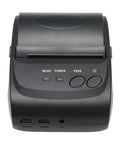 Blazing Fast 58mm Thermal Label Printer, Compact Desktop Receipt Machine, black with USB and COM ports, top view.