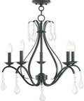 Caterina Collection Five Light Crystal Chandelier With English Bronze Finish Dope Transitional Fixture For Dining Room Or Living Space Crystal Accents Create Timeless Glow
