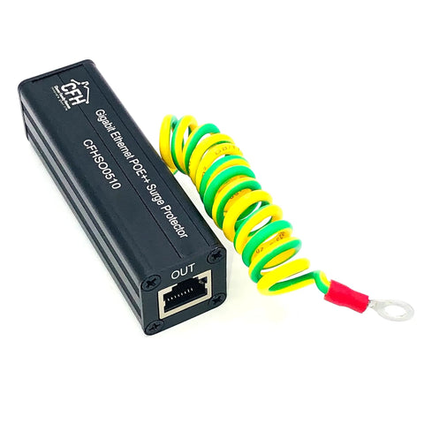 Gigabit Ethernet Surge Protector Kit With CAT 6a Jumper Cable And Ground Wire Keeps Your Network Gear Safe From Surges product image