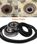 Direct Replacement Front Load Washer Tub Bearings And Seal Kit With Quiet Deep Groove Ball Bearings before and after install