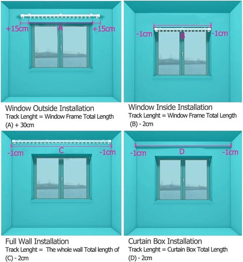 Ultra Thin Aluminum Curtain Track System With Ceiling Mount Seamless Sliding Rod For Heavy Curtains Room Divider Champagne Finish 13 Feet Long 4 Meters window installation guide