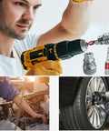 Upgraded Multi Function Universal Socket Wrench Tool in use for auto repair and home DIY maintenance, 3/8 to 3/4 inch.