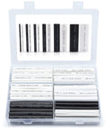 Heat Shrink Tubing Kit With Adhesive Lined Dual Wall Marine Grade Tubing 3 To 1 Shrink Ratio In Black And White 130 Pieces Waterproof Seal