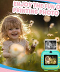 940 Piece Kids Camera Paper Roll Refill For Instant Print Camera And Mini Printer BPA Free Kid Friendly Thermal Paper Safe For Kids showing child photo print