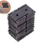 Stack of Vintage Bronze Gate Hinges Set, 10 Pcs, Tough As Nails Heavy Duty Folding Door Hinges 54x47mm
